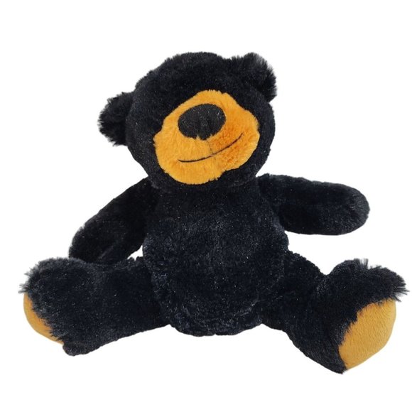2005 Wishpets Bernie the Black Bear Plush Stuffed Animal Soft Fuzzy 10 Inches - Picture 1 of 8